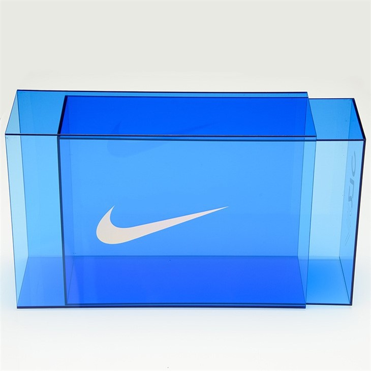 Nike Logo Printing Acrylic Shoe Box With Drawer Acrylic Sneaker Collection Box